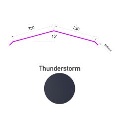 Ridge Flashing 15° 0.47x2450mm AZ150 Thunderstorm