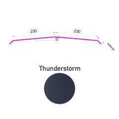 Ridge Flashing 5° 0.53x2450mm AZ200 Thunderstorm