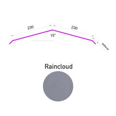 Ridge Flashing 15° 0.53x2450mm AZ150 Raincloud