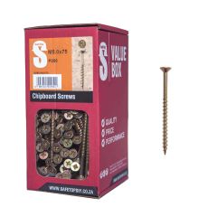 SafeTop - Chipboard Screws 5.0x75mm Value Box