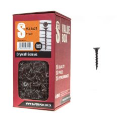 SafeTop - Drywall Screws Coarse Thread 3.5x25mm Value Box