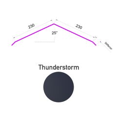 Ridge Flashing 25° 0.53x2450mm AZ150 Thunderstorm