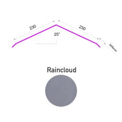 Ridge Flashing 25° 0.53x2450mm AZ200 Raincloud