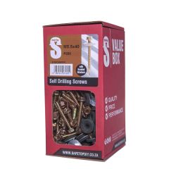 SafeTop - Self Drilling Screws with Bonded Washer 5.5x40mm Value Box