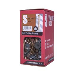 SafeTop - Self Drilling Screws with Bonded Washer 5.5x75mm Value Box