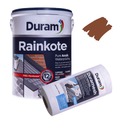 Duram - Rainkote 5L - Terracotta With FREE Membrane 10mx200mm