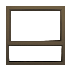 Swartland KENZO - Aluminium Window Single Top Opener Fixed Bottom Pane Obscure TSG 900x900mm
