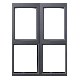 KENZO - Aluminium Window Double Top Opener Fixed Bottom Pane 1200x1800mm