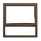 KENZO - Aluminium Window Single Top Opener Fixed Bottom Pane 900x900mm