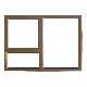 KENZO - Aluminium Window Single Top Opener Fixed Bottom and Right Pane 1200x900mm