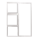 KENZO - Aluminium Window Top and Bottom Openers Fixed Bottom and Right Pane 1200x1800mm