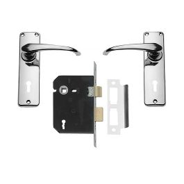 Locksets 2 Lever Union Chrome Plated